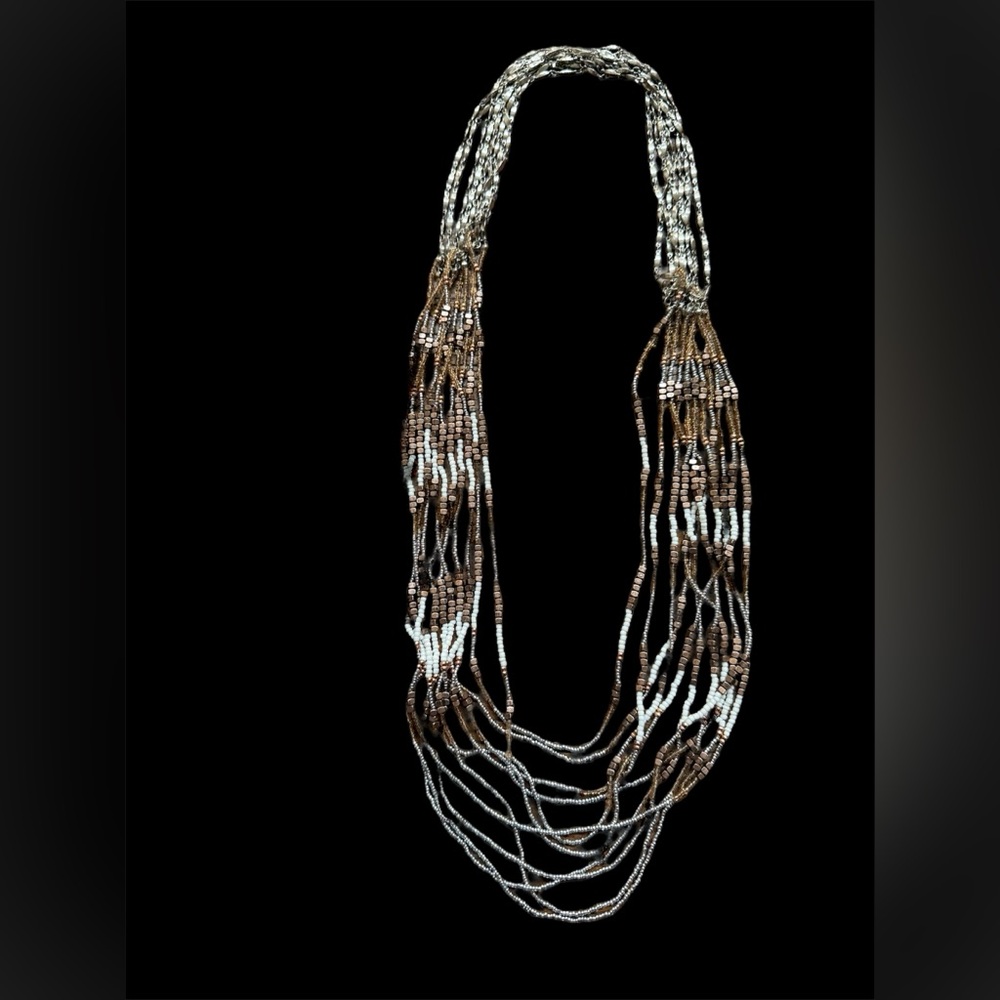 Elegant Multi-Strand Beaded Necklace